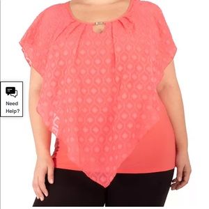 NY Collection
Plus Size Jacquard Poncho Top